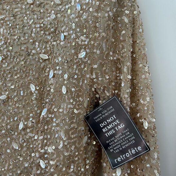 Retrofete Nikki Sequin Long Sleeve Mini Dress women’s size Medium - Picture 8 of 12